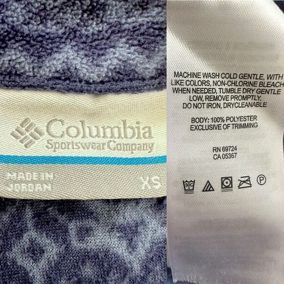 COLUMBIA Fleece 1/2 Zip Pullover Size XS - Picture 10 of 12